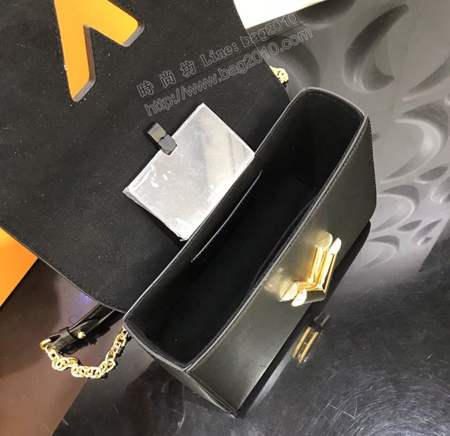 LV包 lv女包 M44837 Twist中號手袋 小牛皮和Monogram塗層帆布 LV鏈條斜挎包  ydh3493